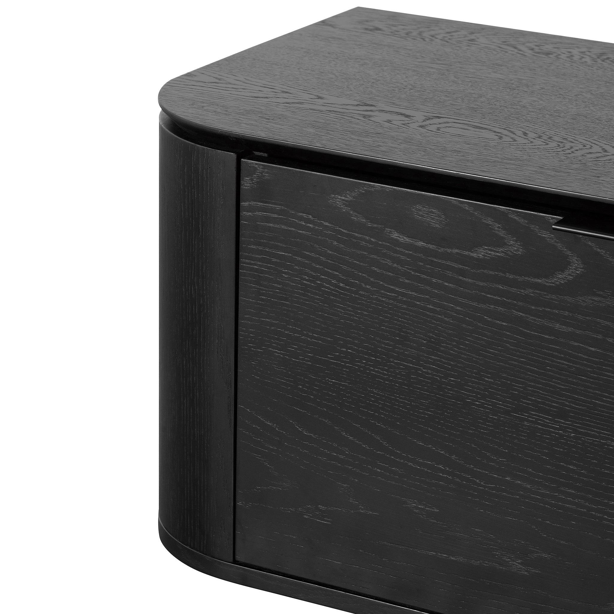 2.4m Palermo TV Entertainment Unit - Black Oak