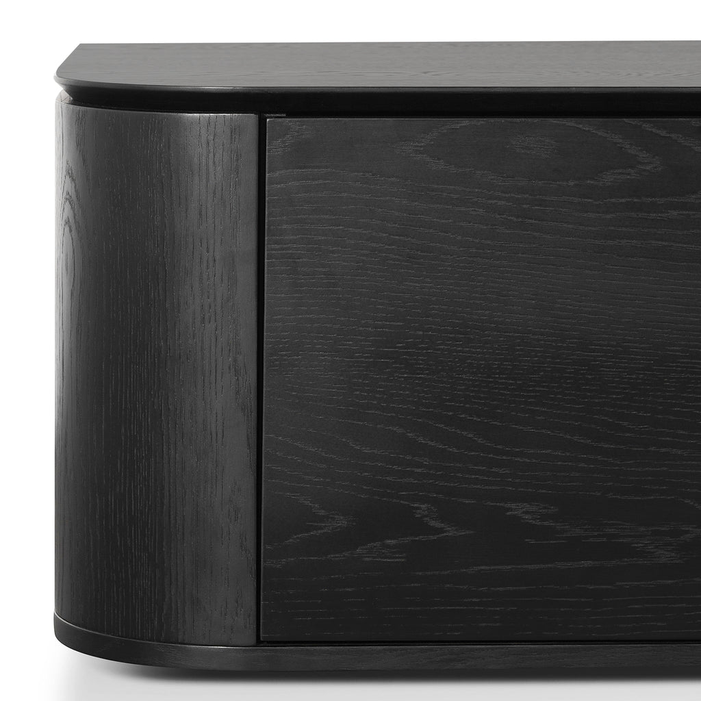 2.4m Palermo TV Entertainment Unit - Black Oak