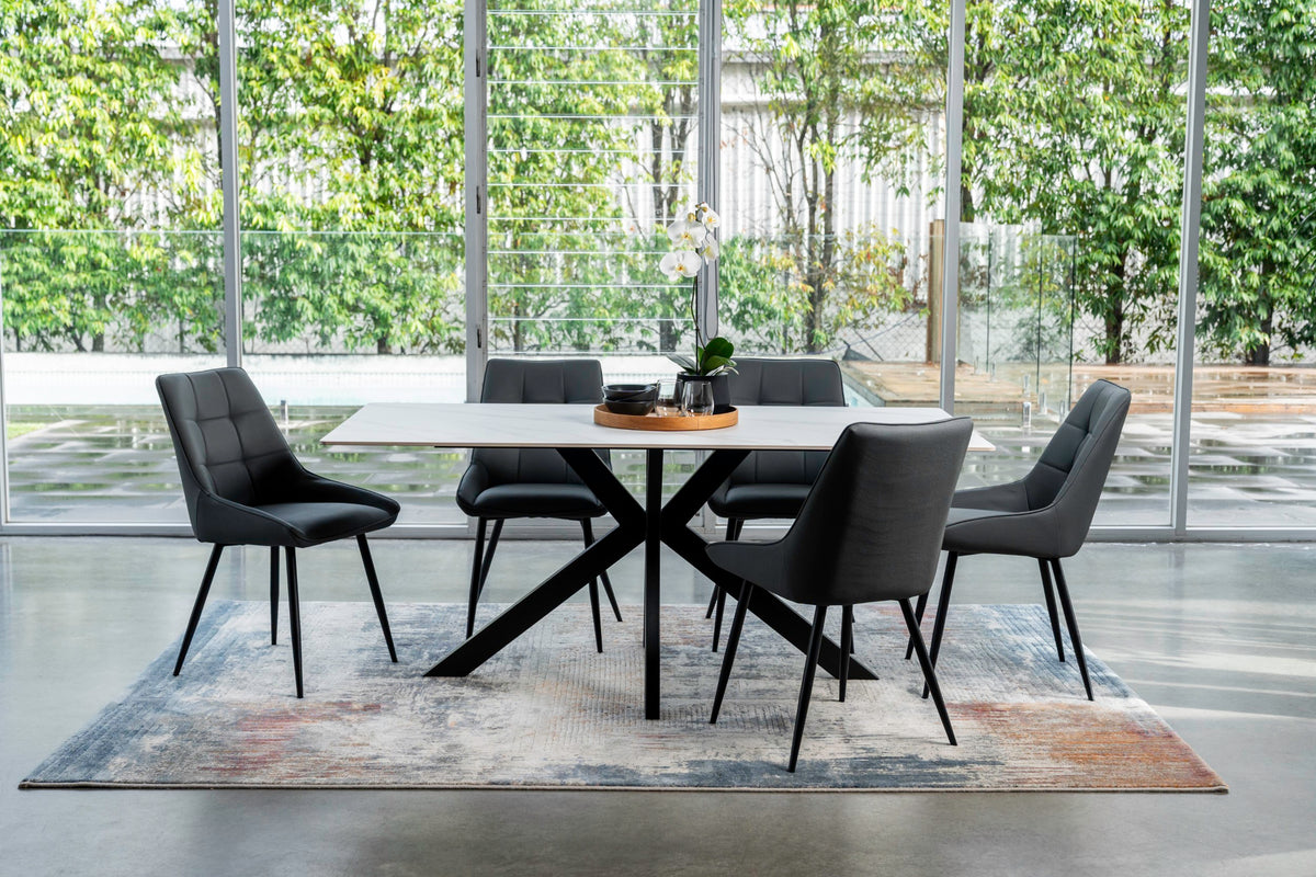 Ruvello Dining Chair Charcoal (Set of 2)