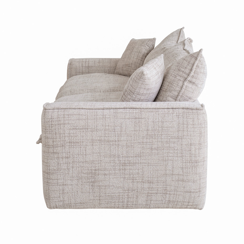 2 Seater Fabric Sofa - Cream