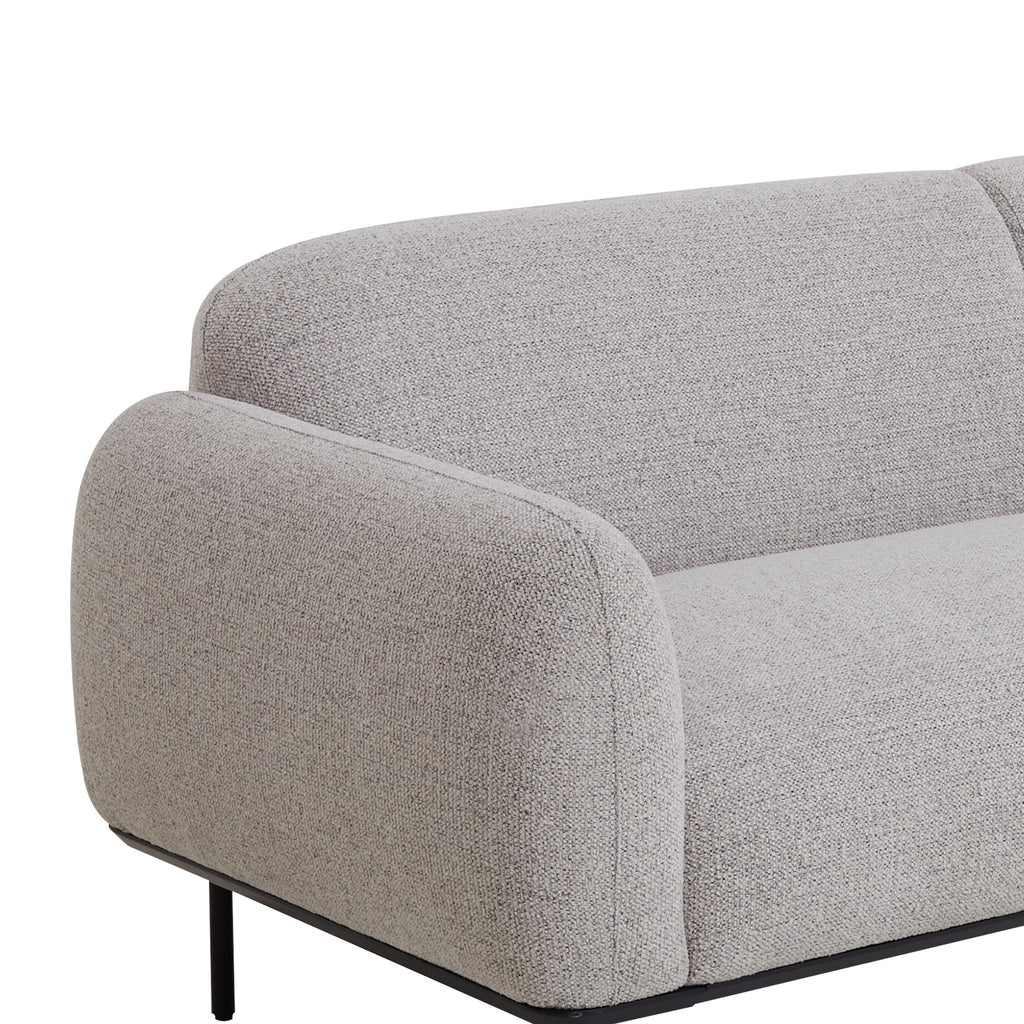 3 Seater Fabric Sofa - Speckled Grey