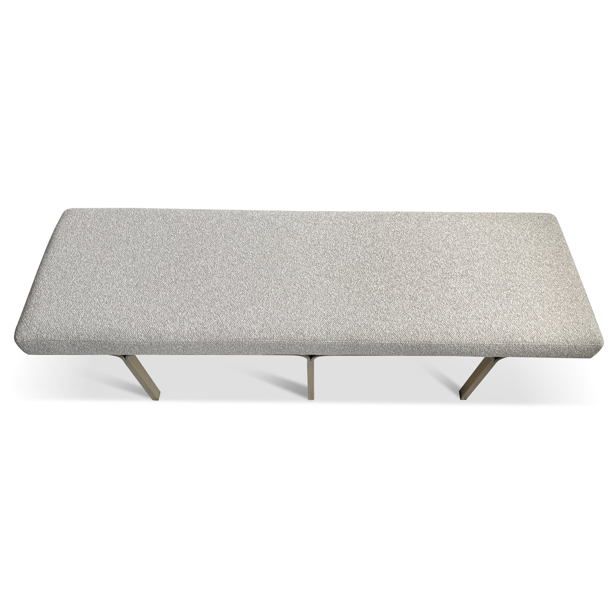 1.5m Brushed Gold Firenze Ottoman- Clay Grey