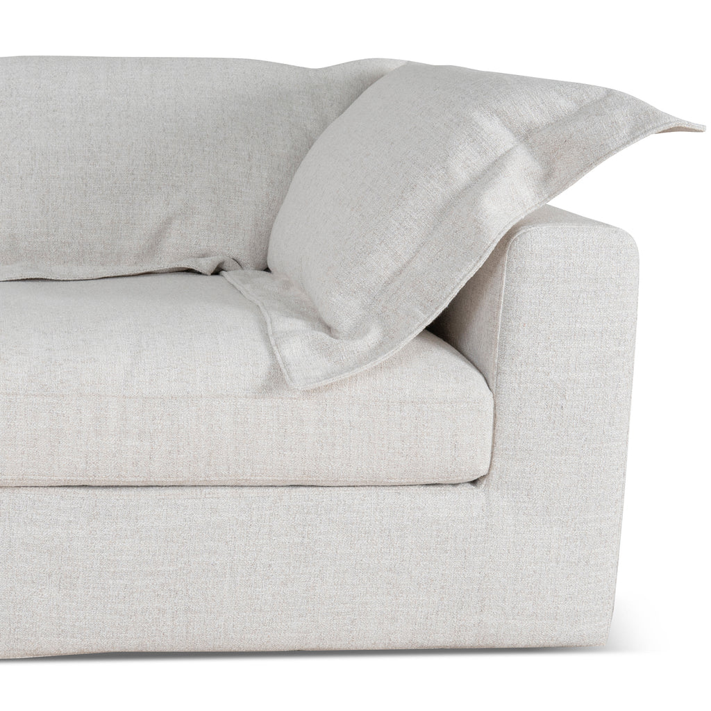 3 Seater Chaise Sofa - Pebble Beige