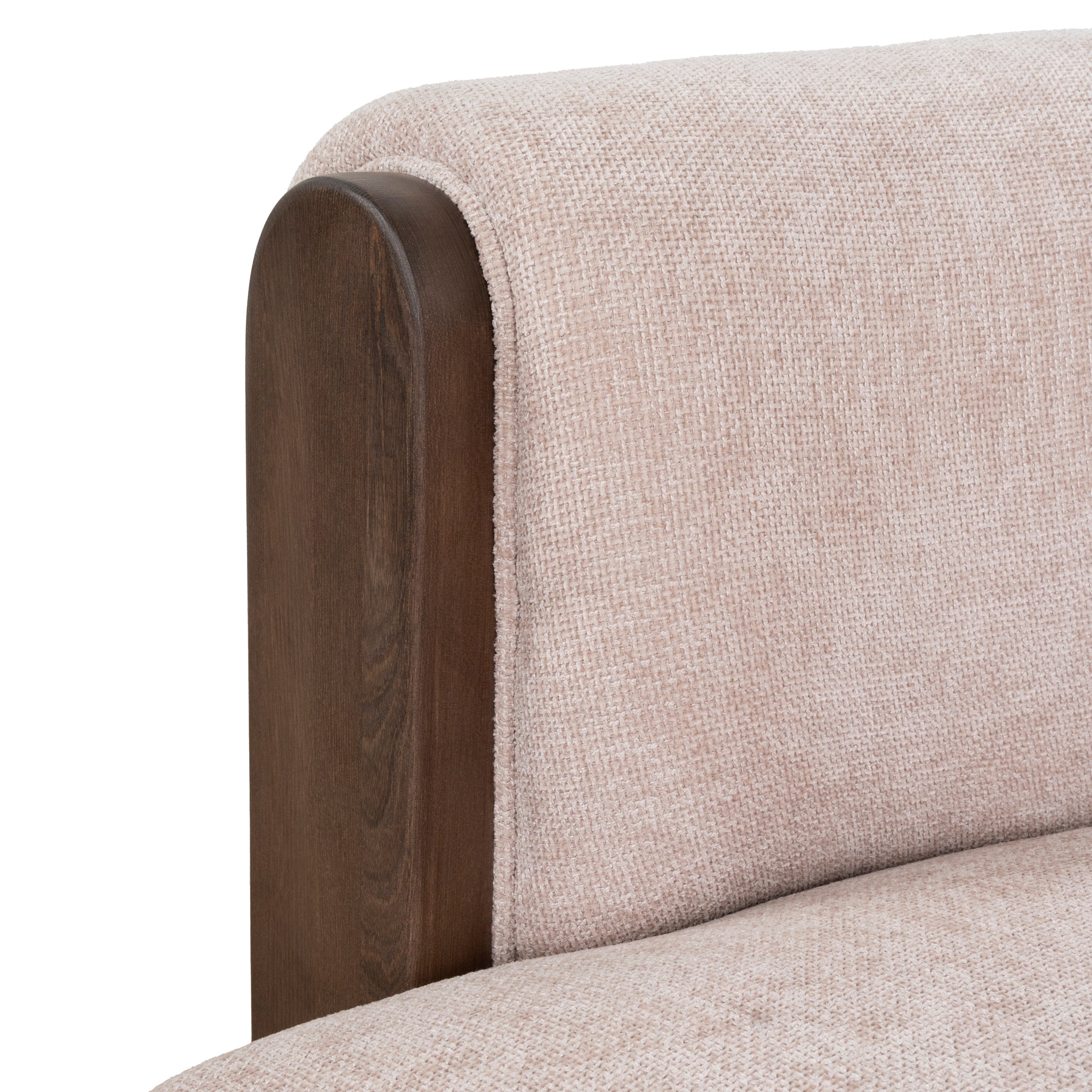 Walnut Armchair - Nicki Blush