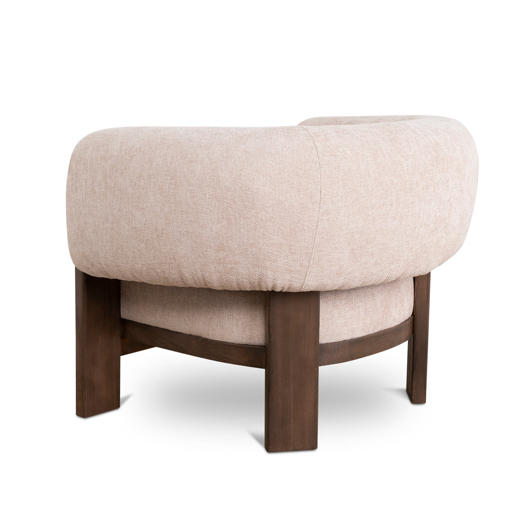 Walnut Armchair - Nicki Blush