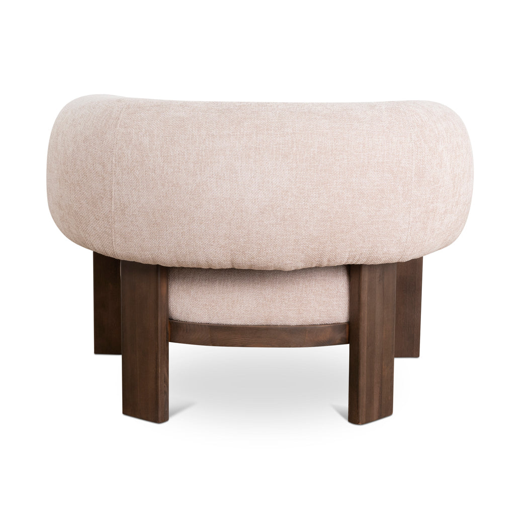 Walnut Armchair - Nicki Blush
