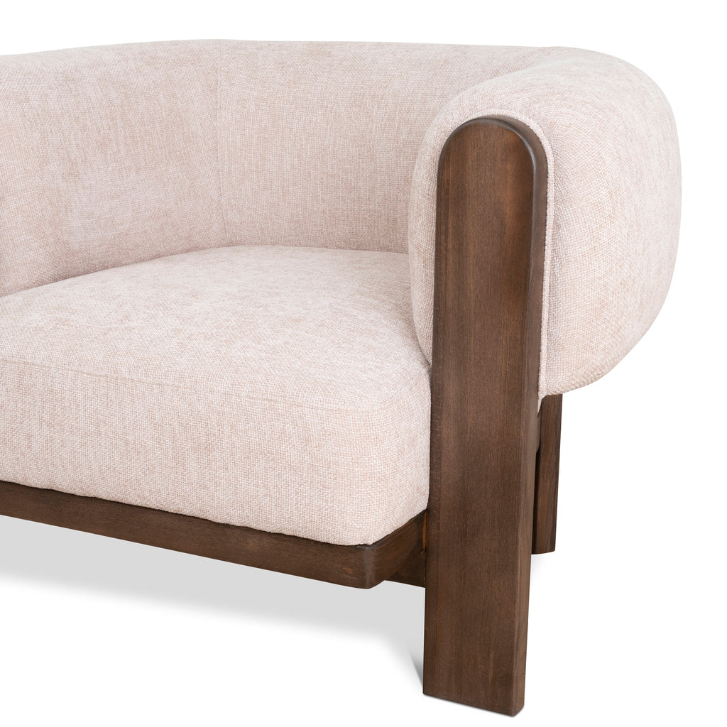 Walnut Armchair - Nicki Blush