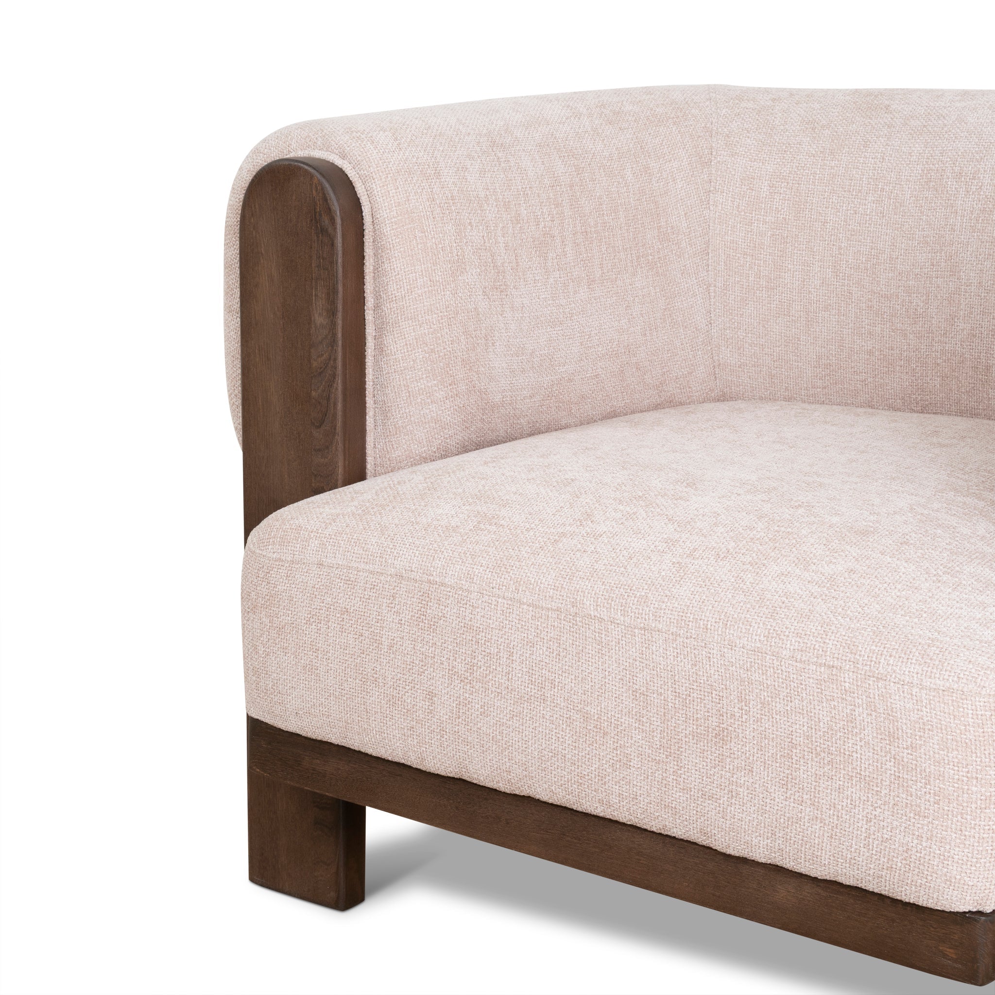 Walnut Armchair - Nicki Blush