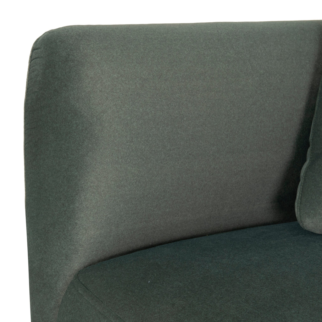 3 Seater Fabric Sofa - Burnt Green