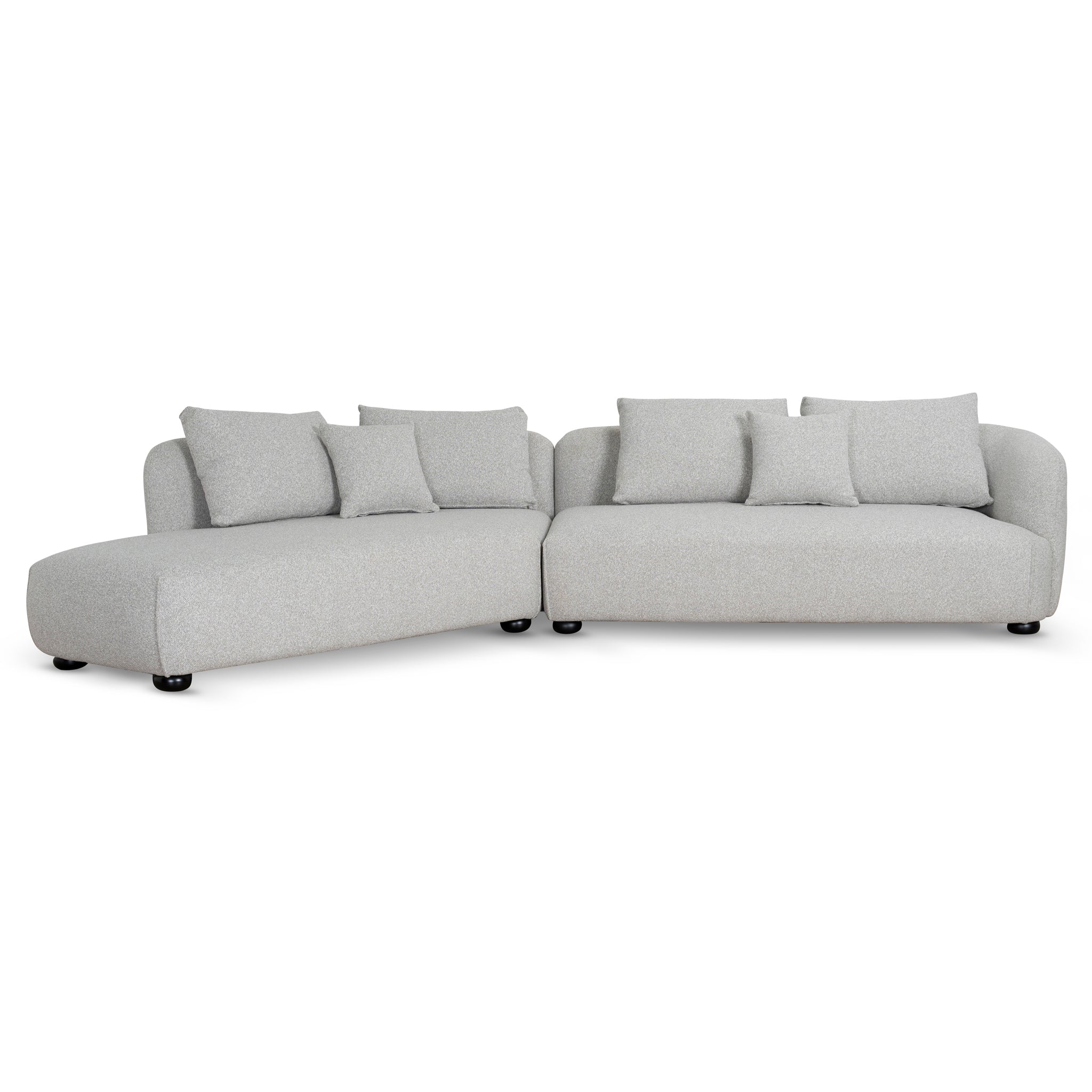 3 Seater Left Chaise Sofa - Clay Grey
