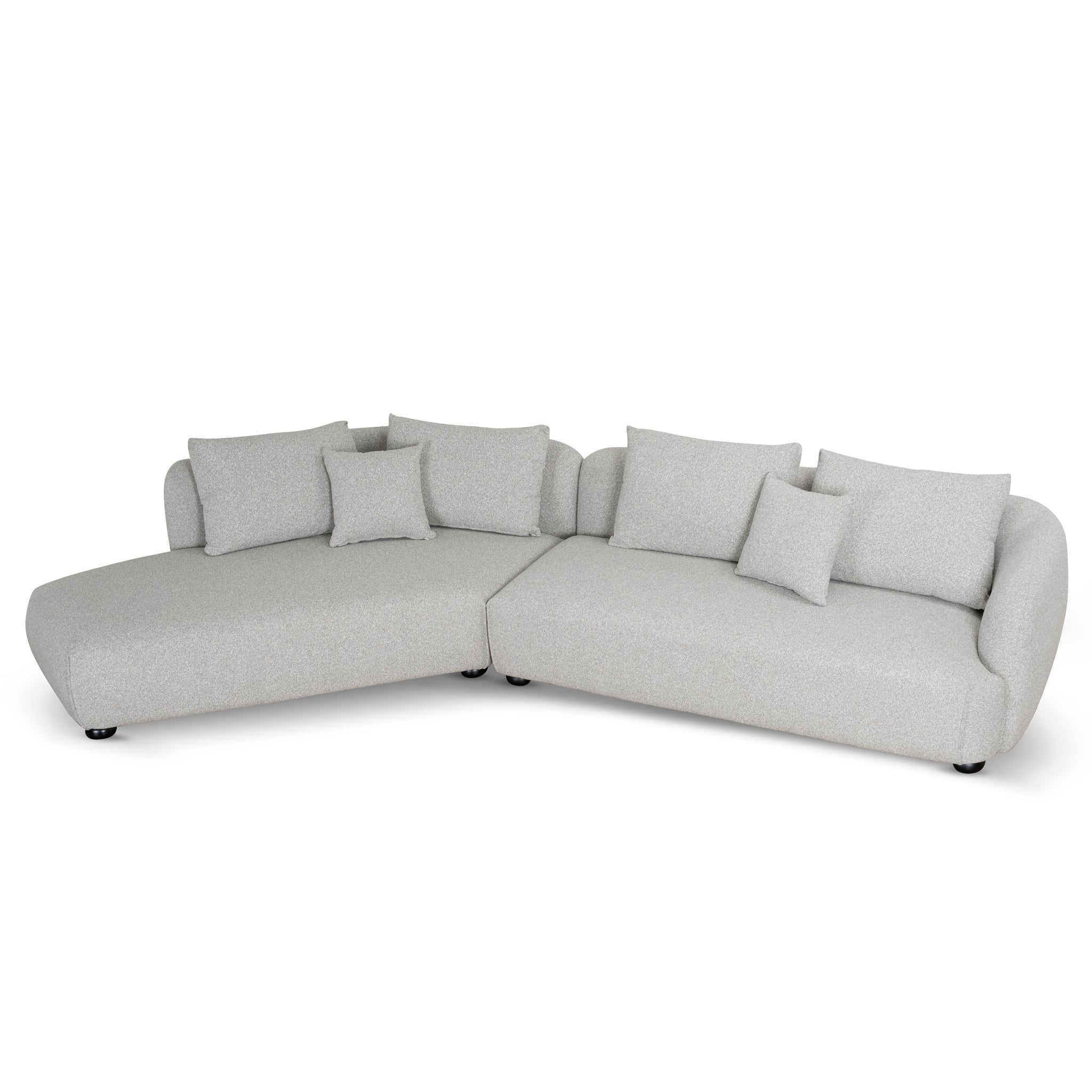 3 Seater Left Chaise Sofa - Clay Grey