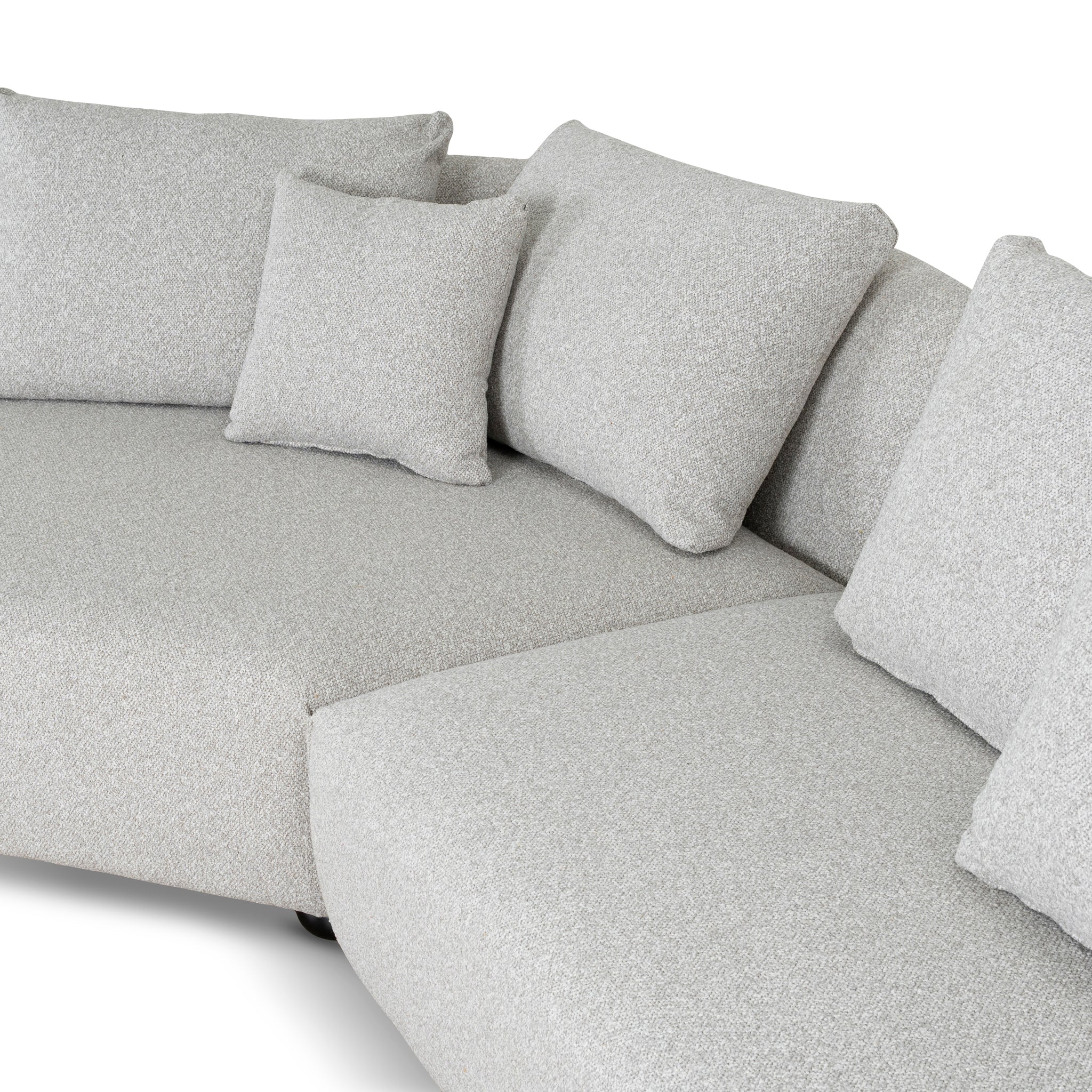 3 Seater Left Chaise Sofa - Clay Grey
