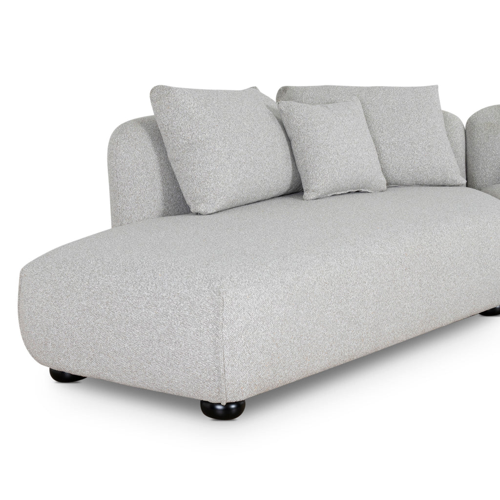 3 Seater Left Chaise Sofa - Clay Grey