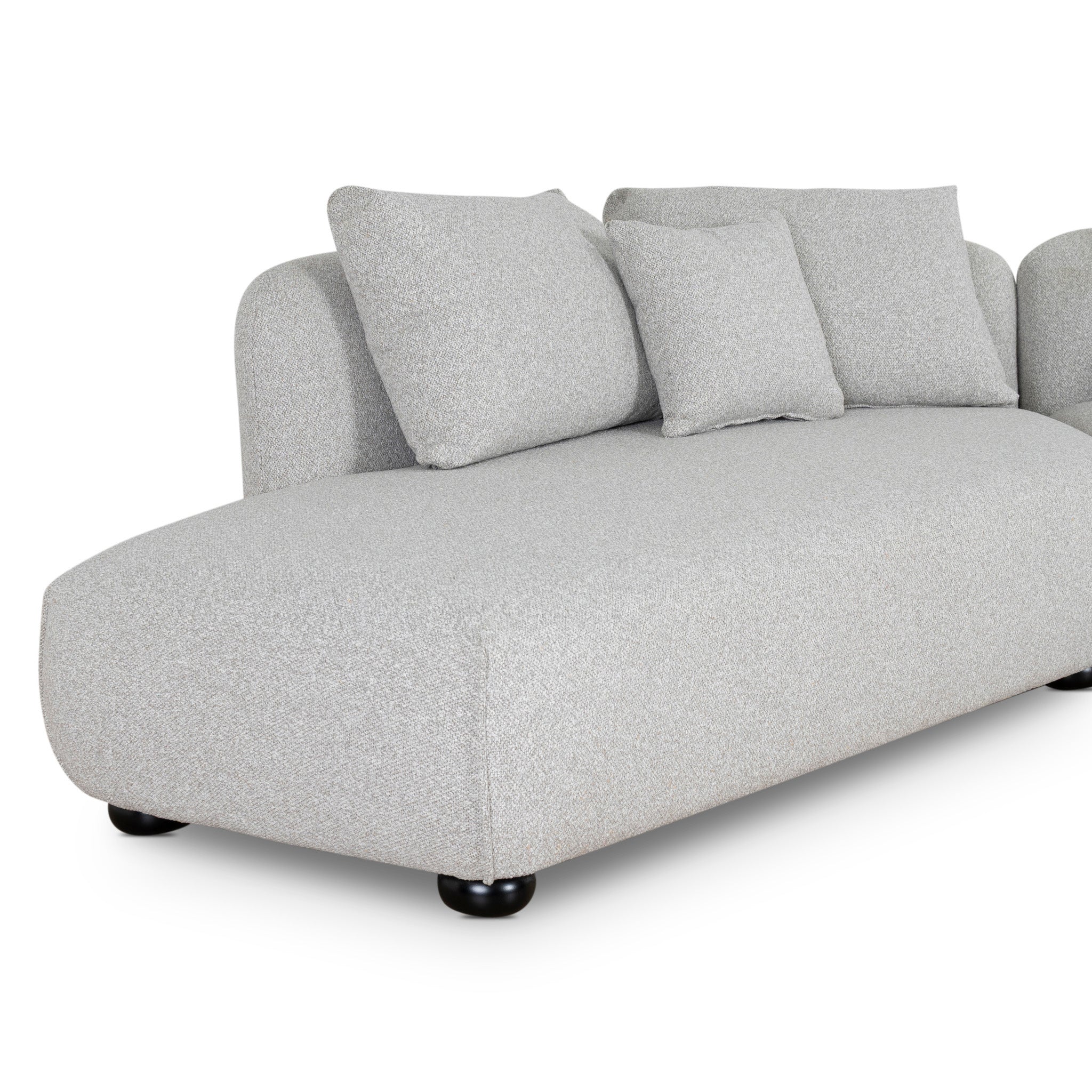 3 Seater Left Chaise Sofa - Clay Grey