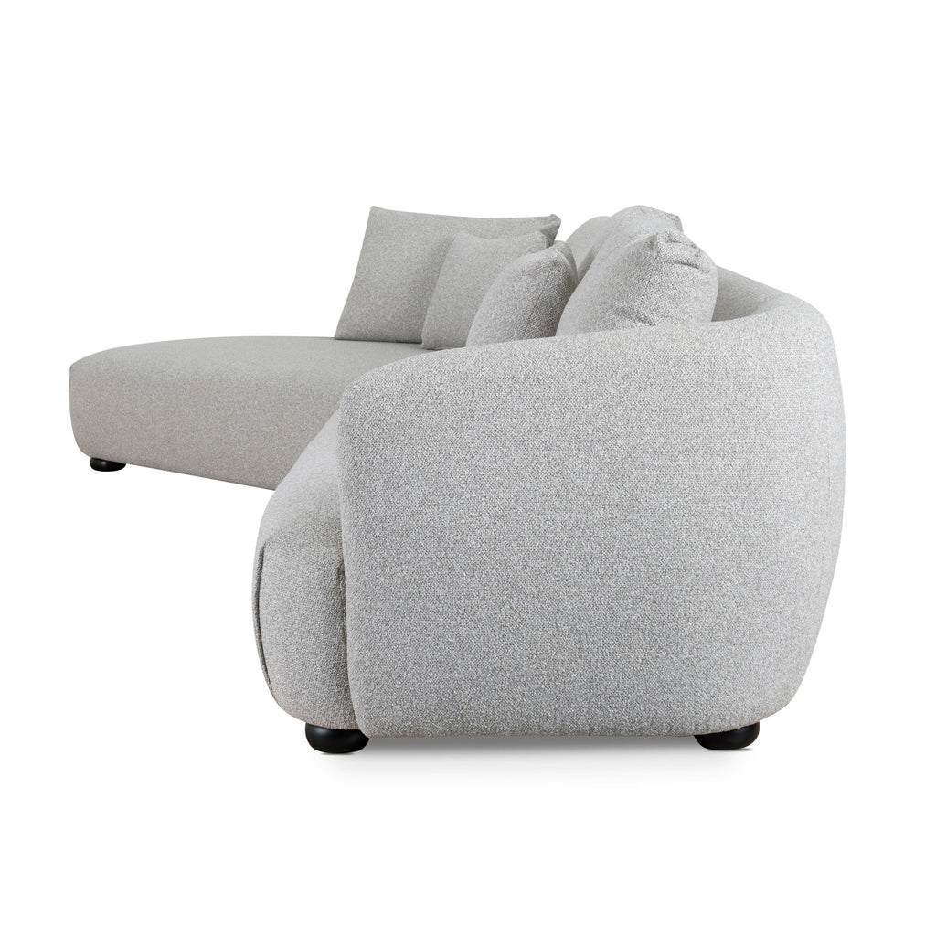 3 Seater Left Chaise Sofa - Clay Grey