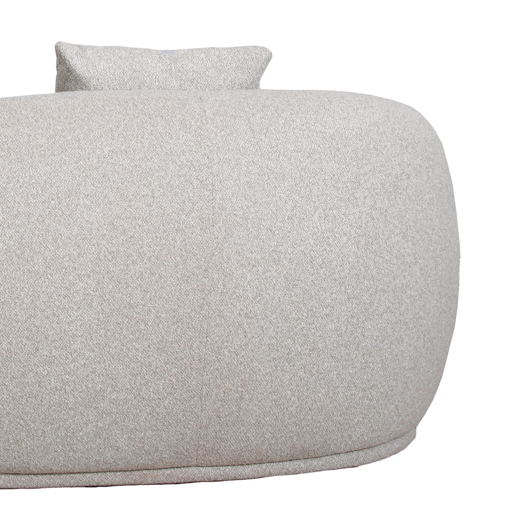 3 Seater Fabric Sofa - Clay Grey