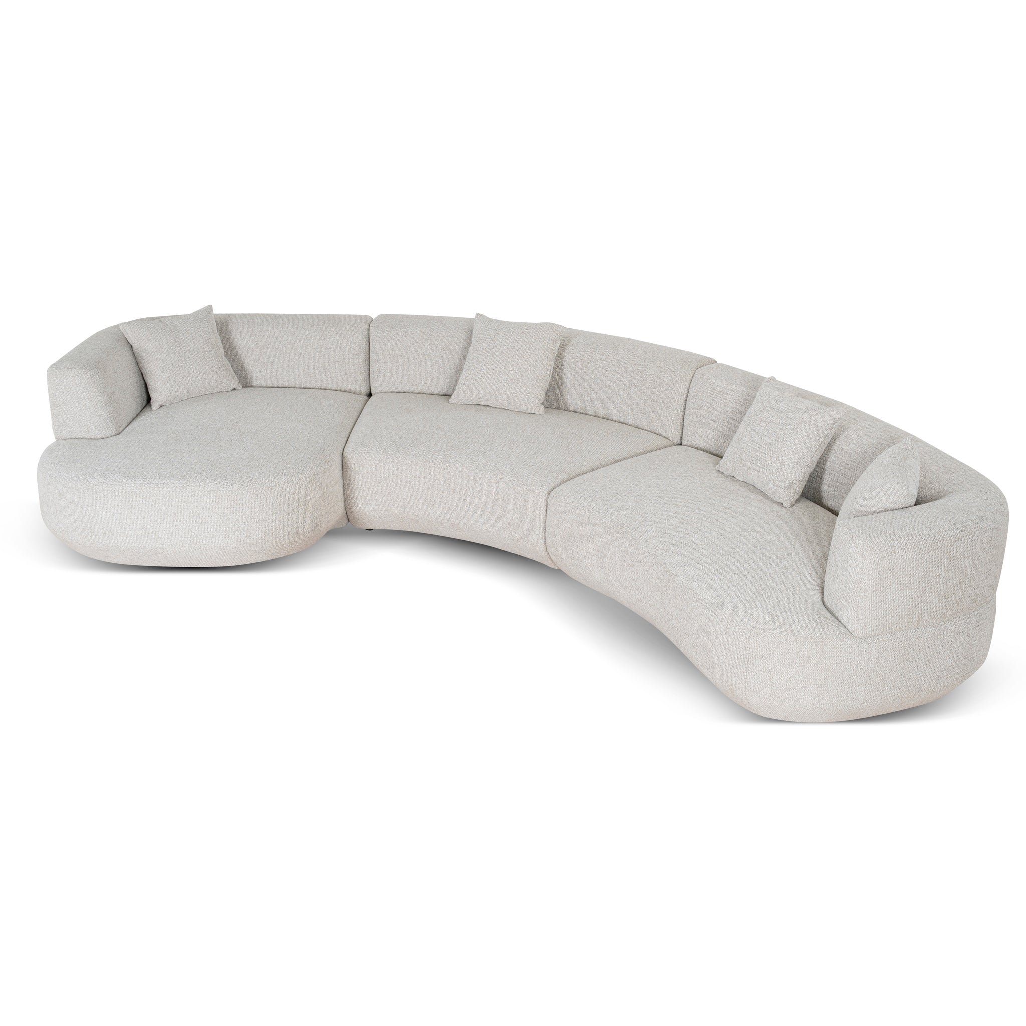 Modular Left Chaise Sofa - Milan Beige
