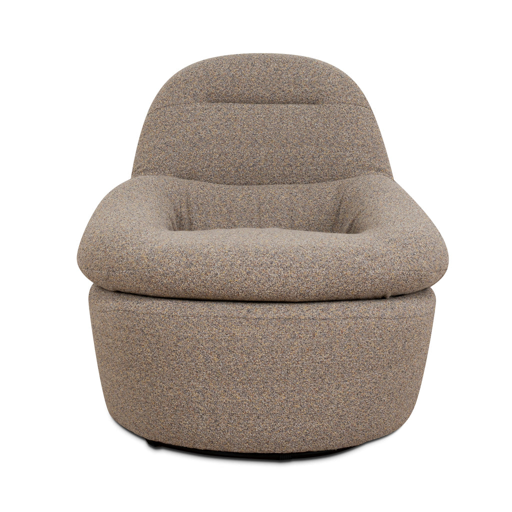 Swivel Ravello Lounge Chair - Granite Boucle