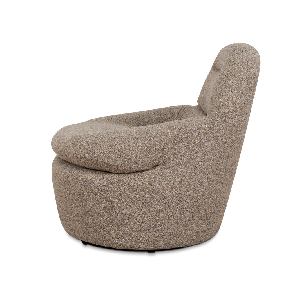 Swivel Ravello Lounge Chair - Granite Boucle