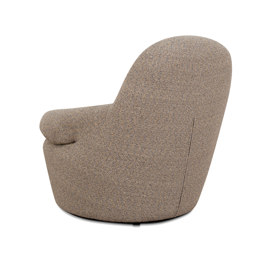 Swivel Ravello Lounge Chair - Granite Boucle