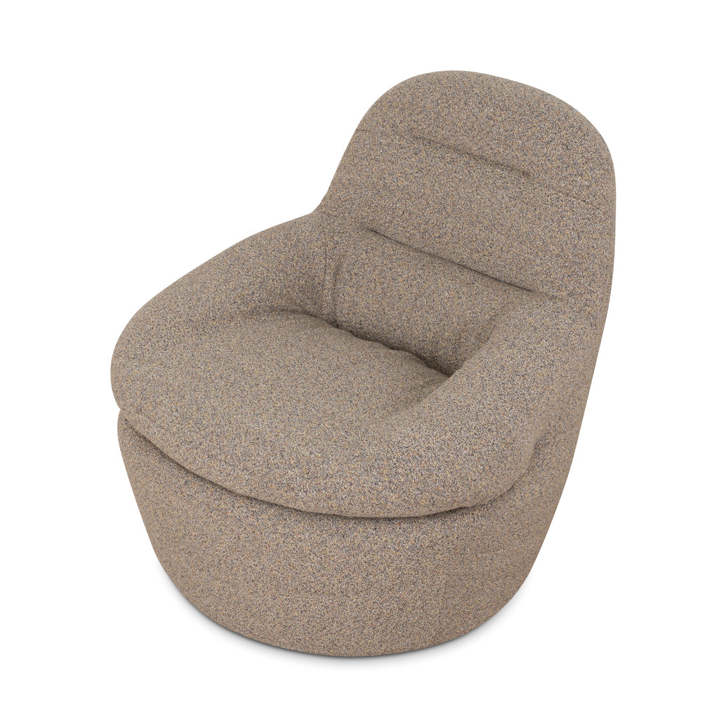 Swivel Ravello Lounge Chair - Granite Boucle