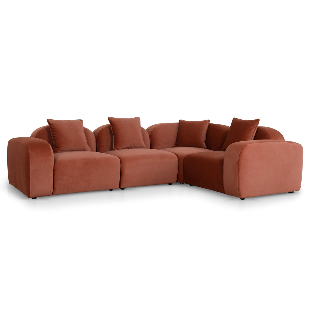 Corner Option for 4 Seater Sofa - Burnt Maroon
