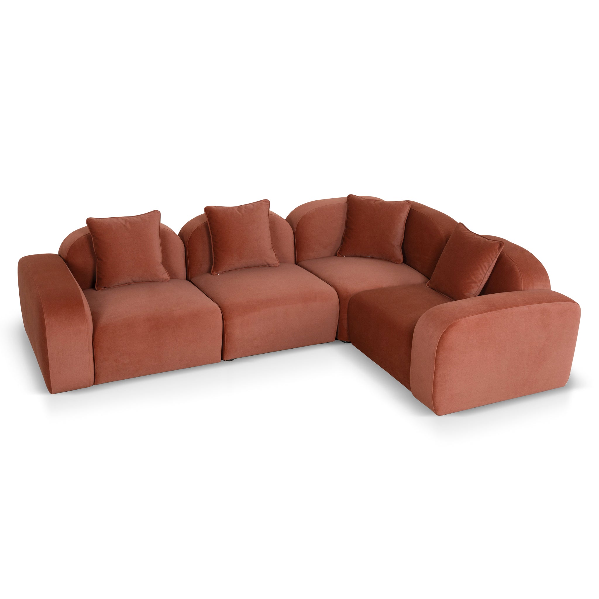 Corner Option for 4 Seater Sofa - Burnt Maroon