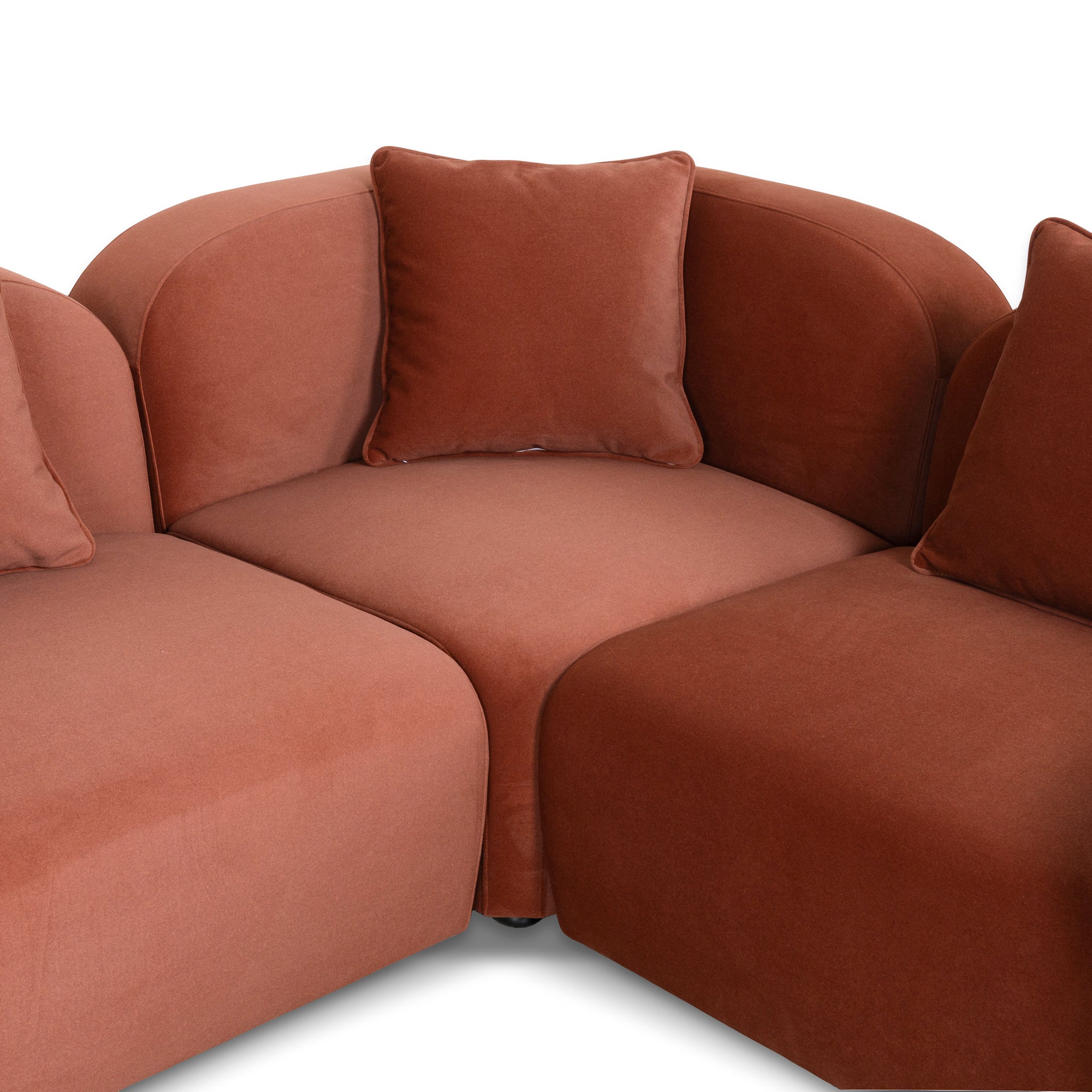 Corner Option for 4 Seater Sofa - Burnt Maroon
