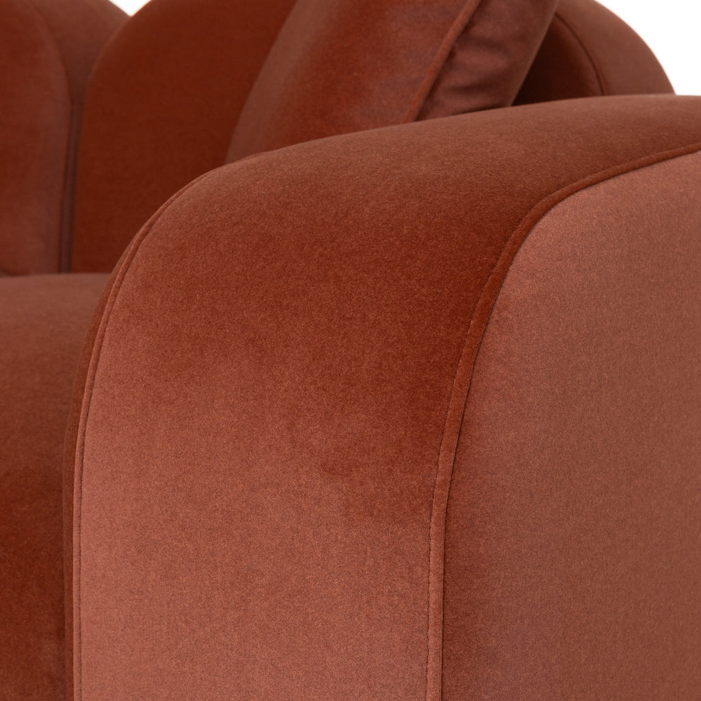 2 Seater Sofa - Burnt Maroon