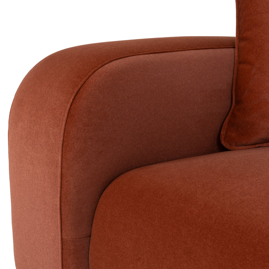2 Seater Sofa - Burnt Maroon