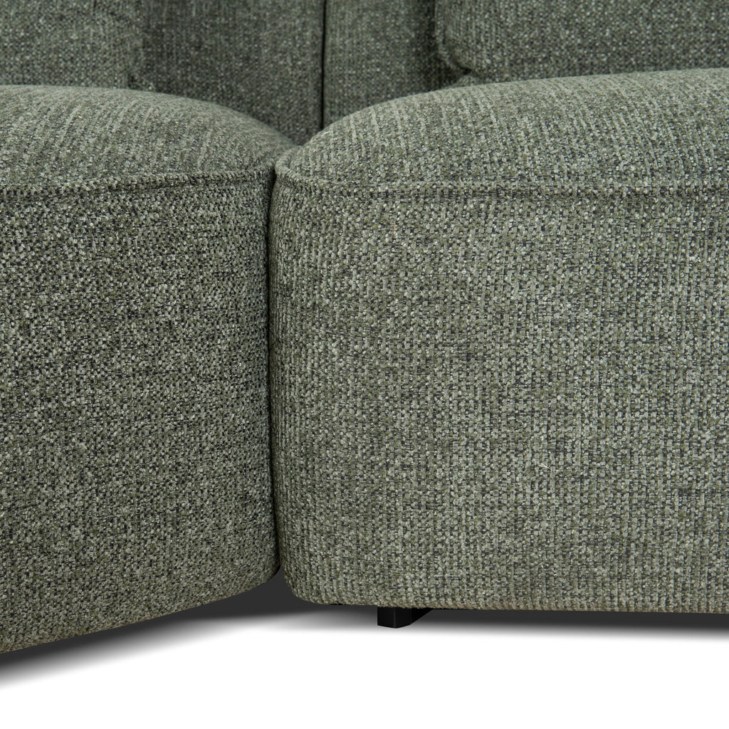 Left Chaise Sofa - Coral Dark Green