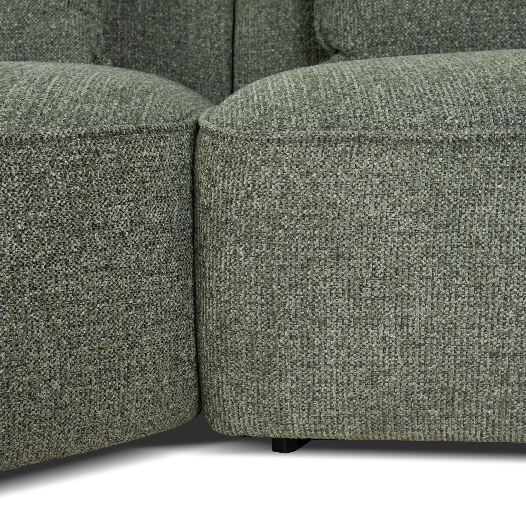 Left Chaise Sofa - Coral Dark Green