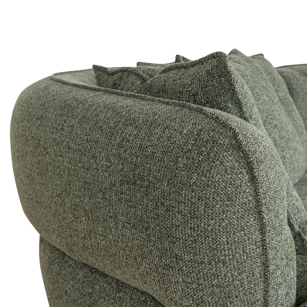 Left Chaise Sofa - Coral Dark Green