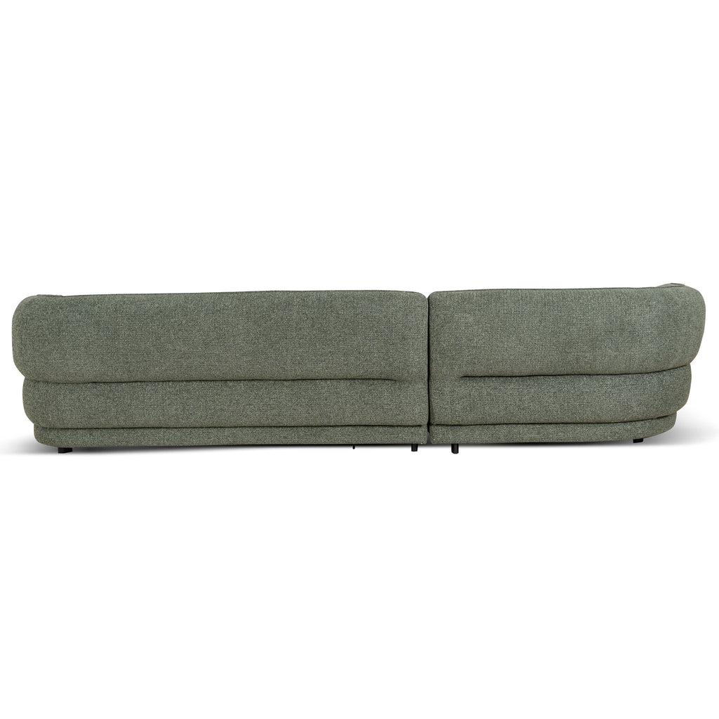 Left Chaise Sofa - Coral Dark Green