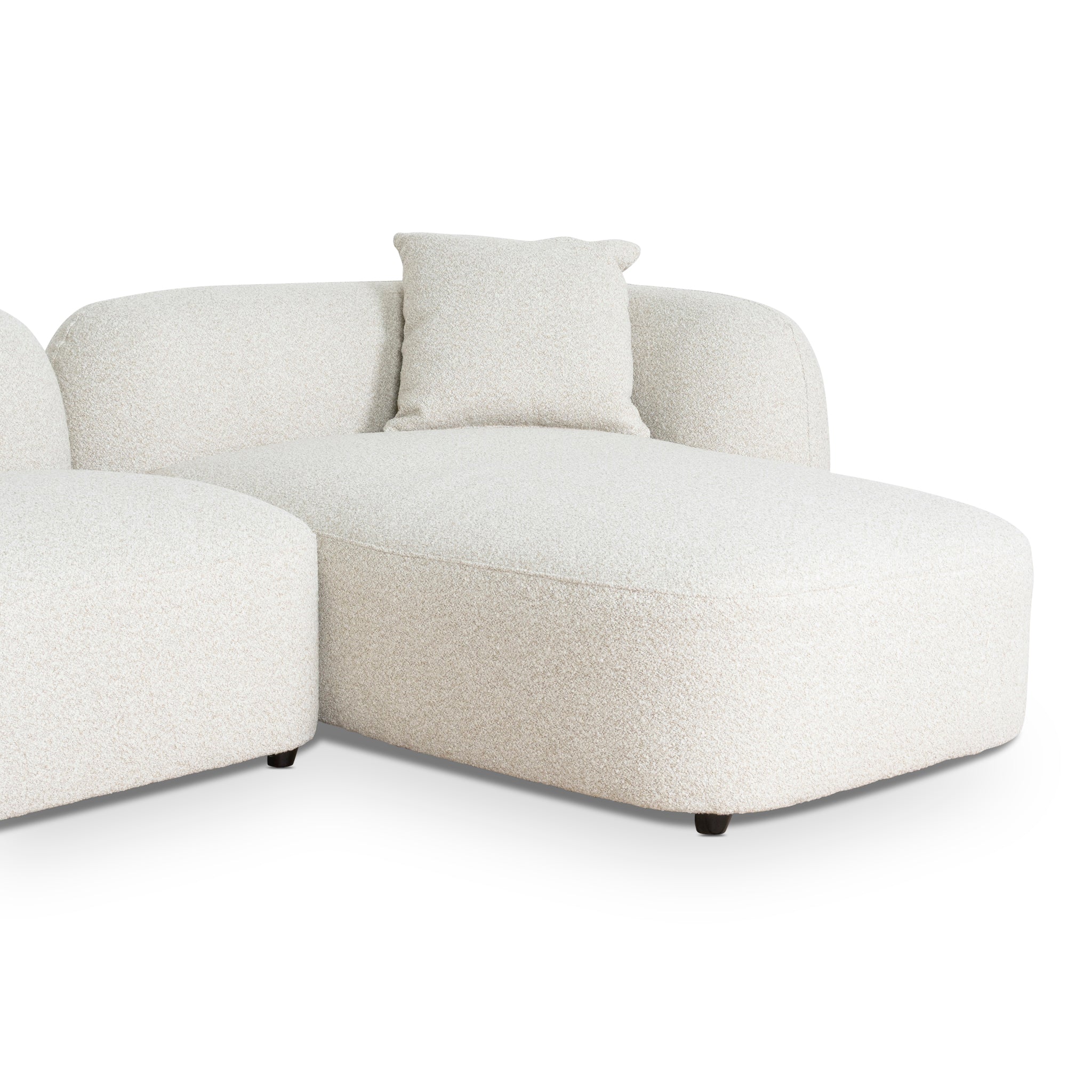 3 Seater Right Chaise Sofa - Oatmeal Beige