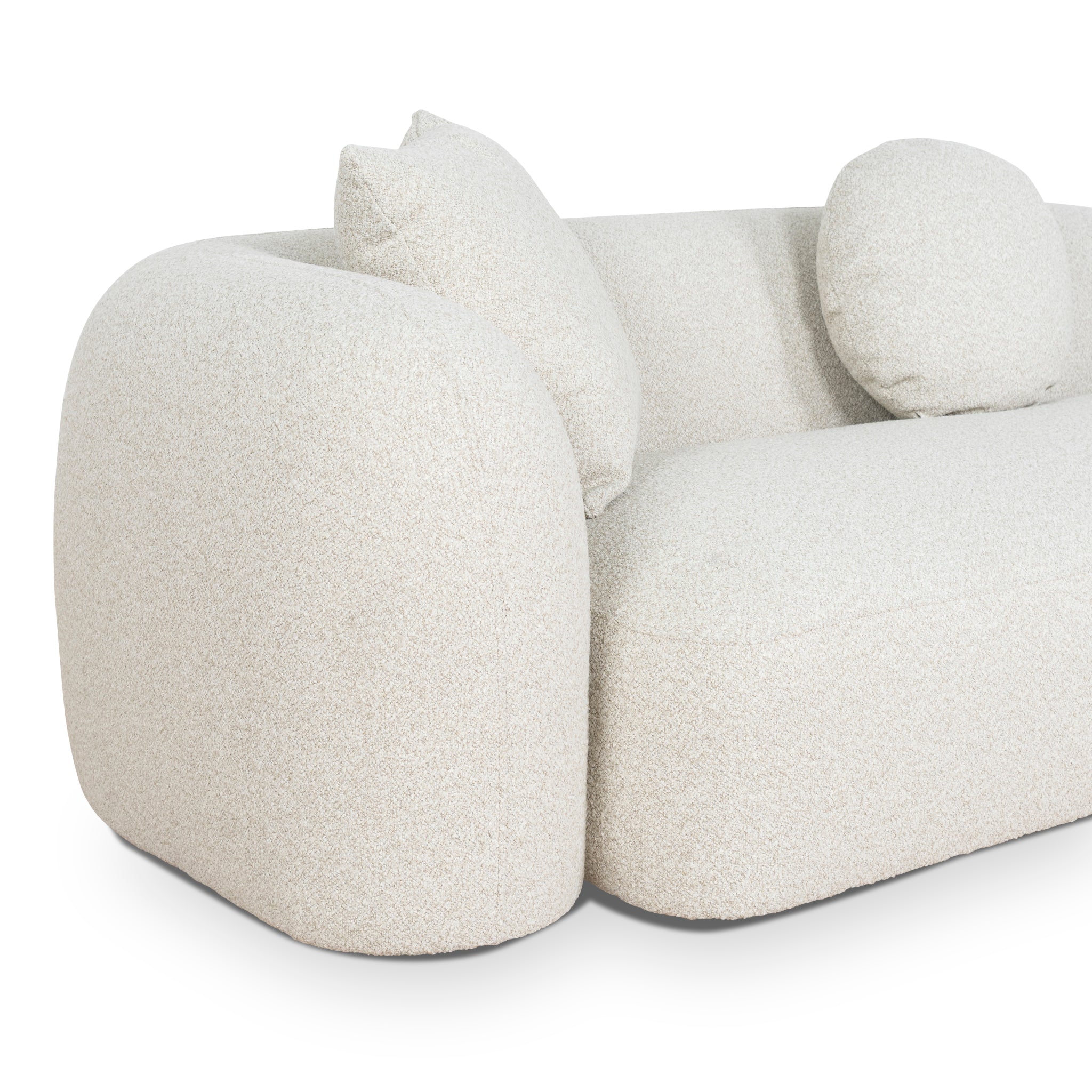 3 Seater Right Chaise Sofa - Oatmeal Beige