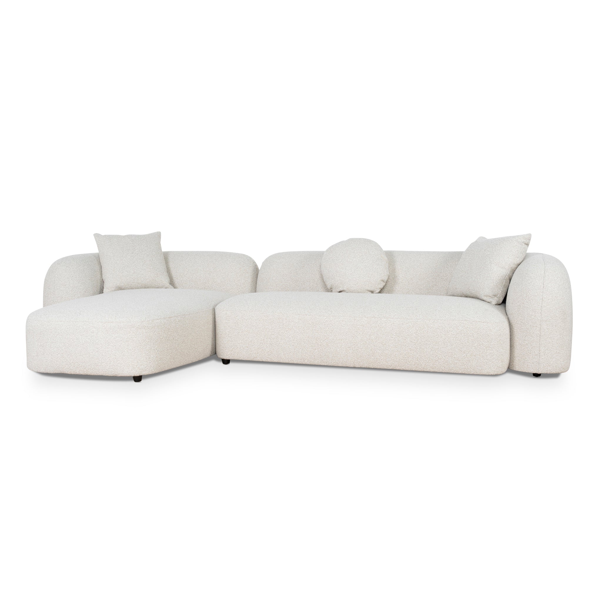 3 Seater Left Chaise Sofa - Oatmeal Beige