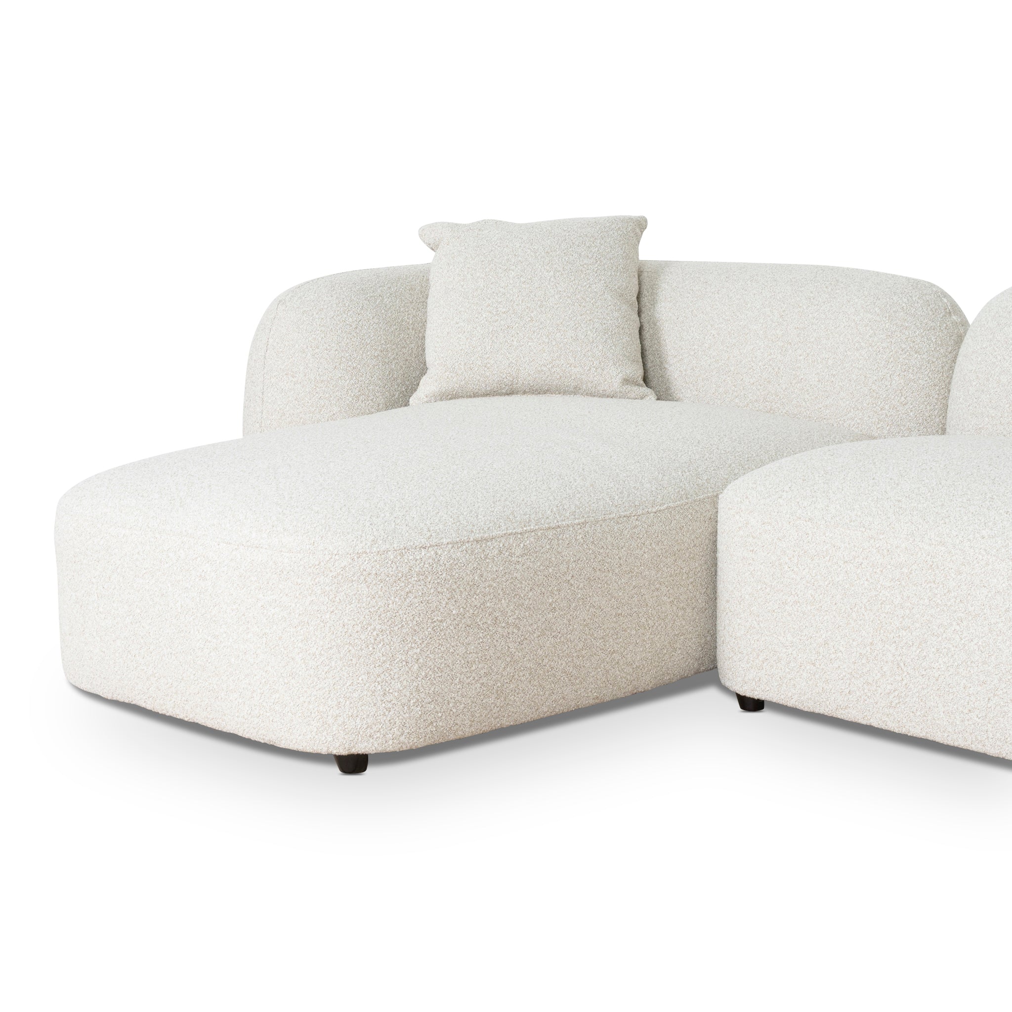 3 Seater Left Chaise Sofa - Oatmeal Beige