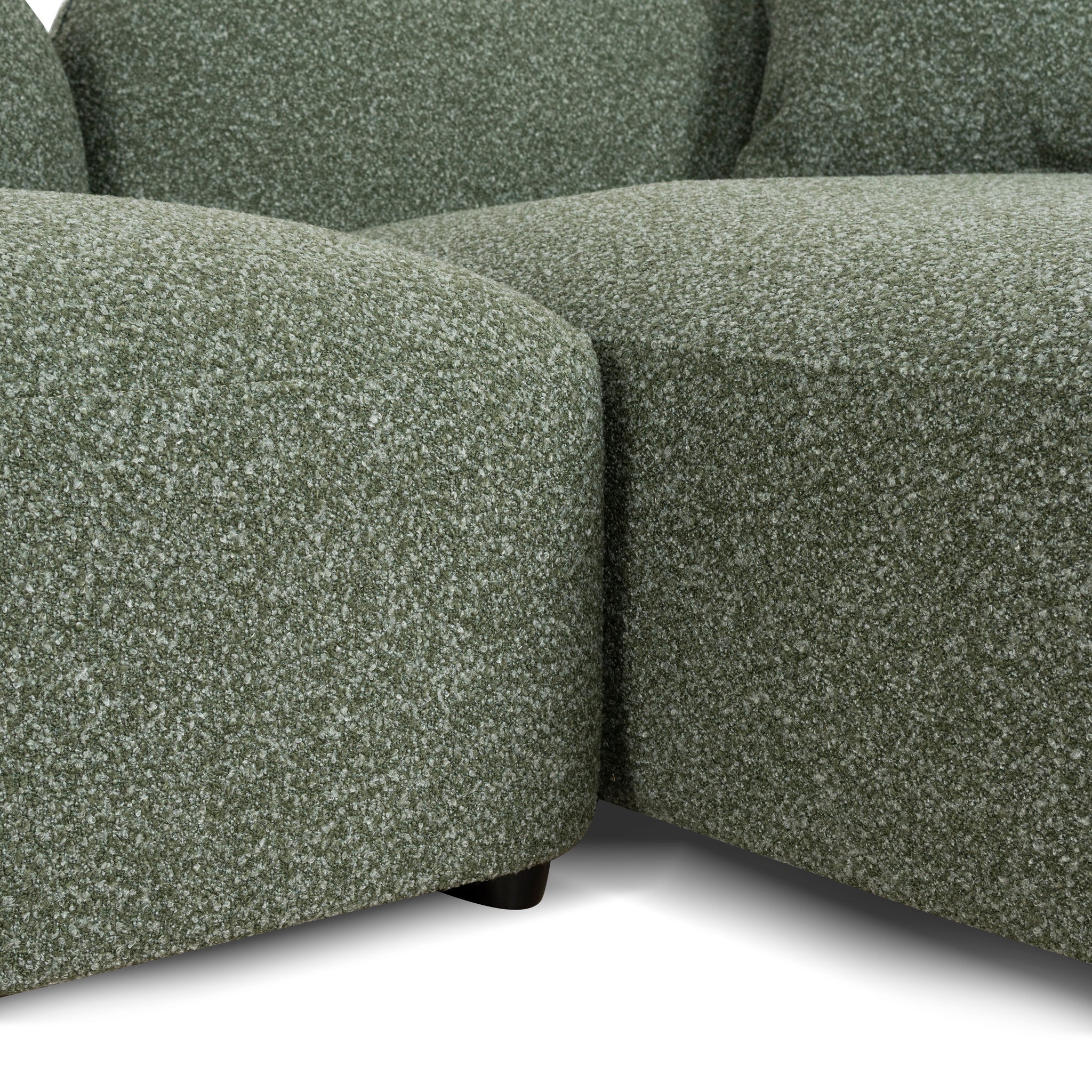 3 Seater Right Chaise Sofa - Amazon Green
