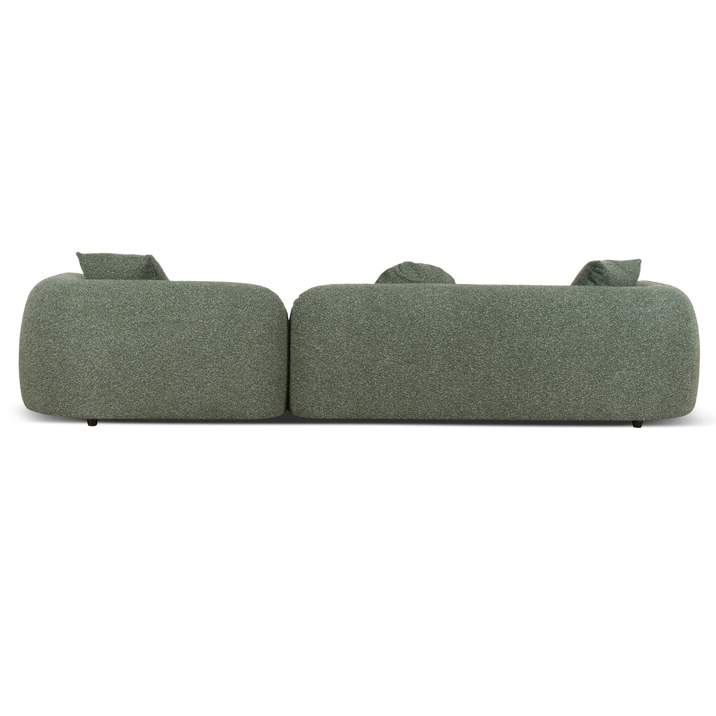 3 Seater Right Chaise Sofa - Amazon Green