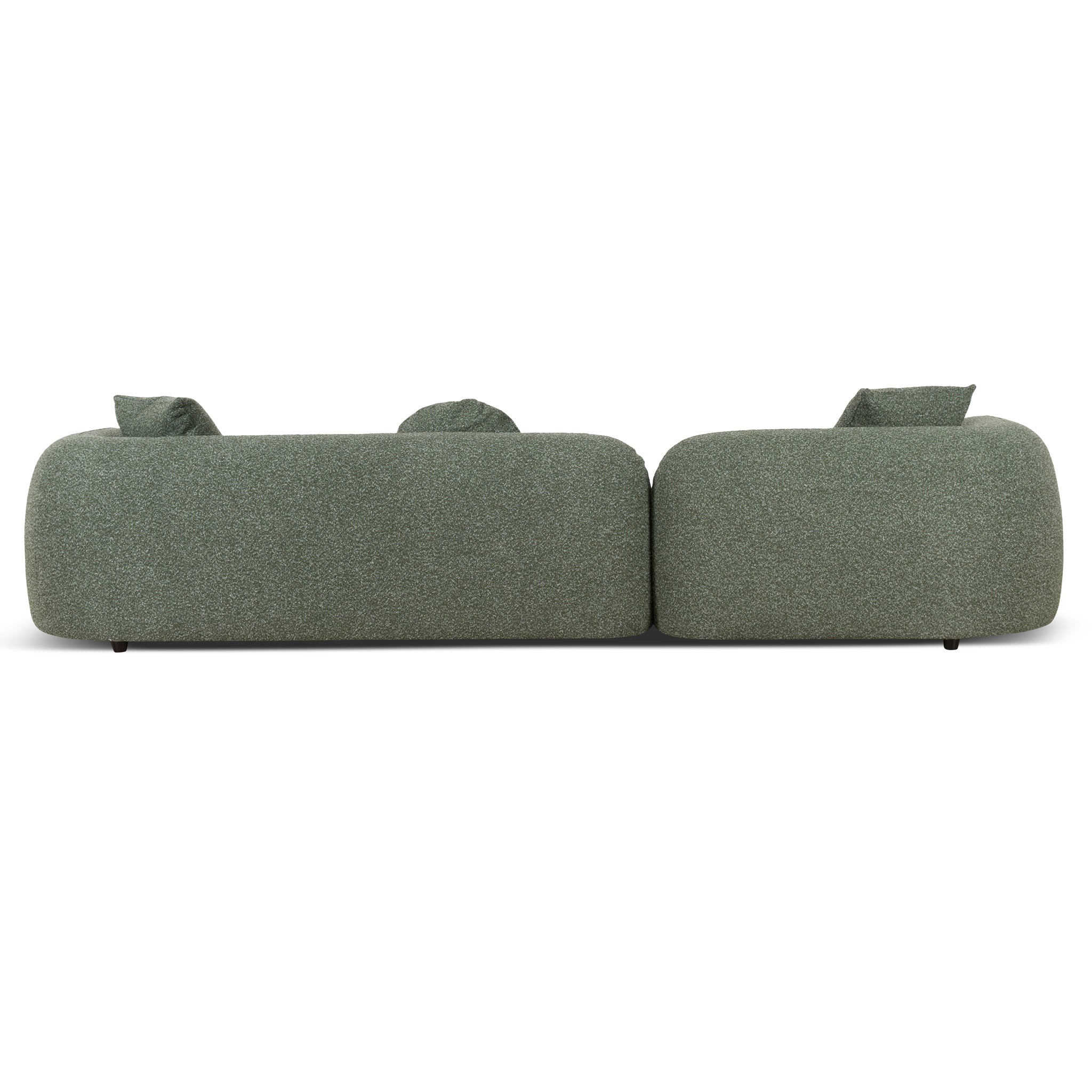 3 Seater Left Chaise Sofa - Amazon Green