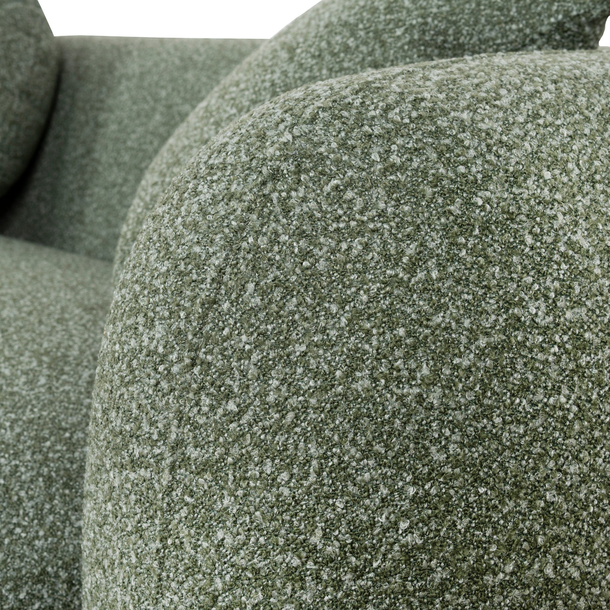 3 Seater Left Chaise Sofa - Amazon Green