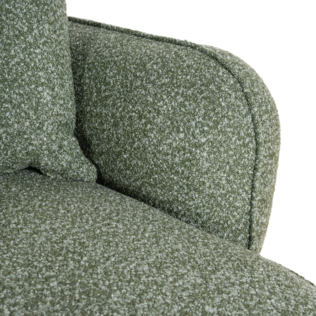 3 Seater Right Chaise Sofa - Amazon Green
