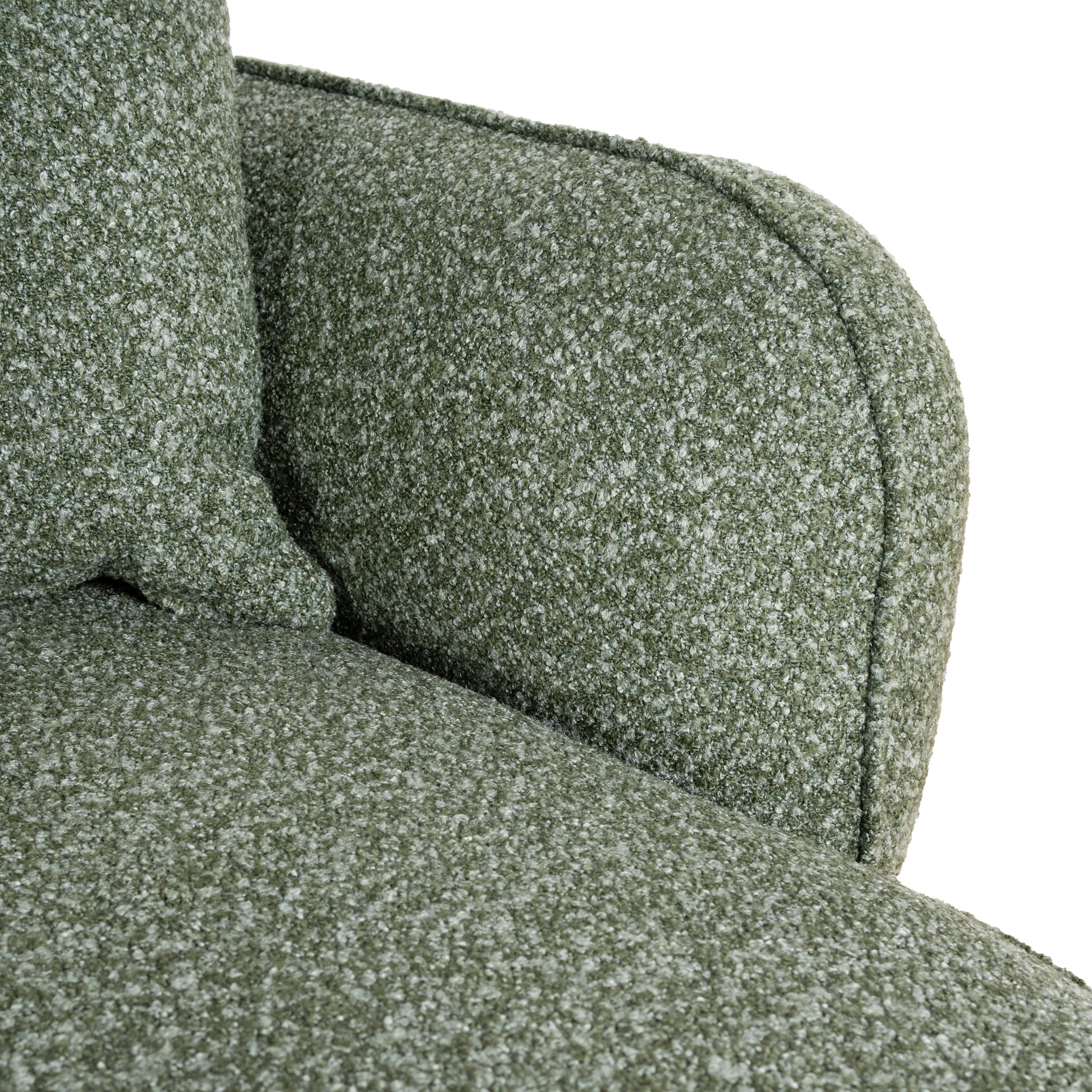 3 Seater Right Chaise Sofa - Amazon Green