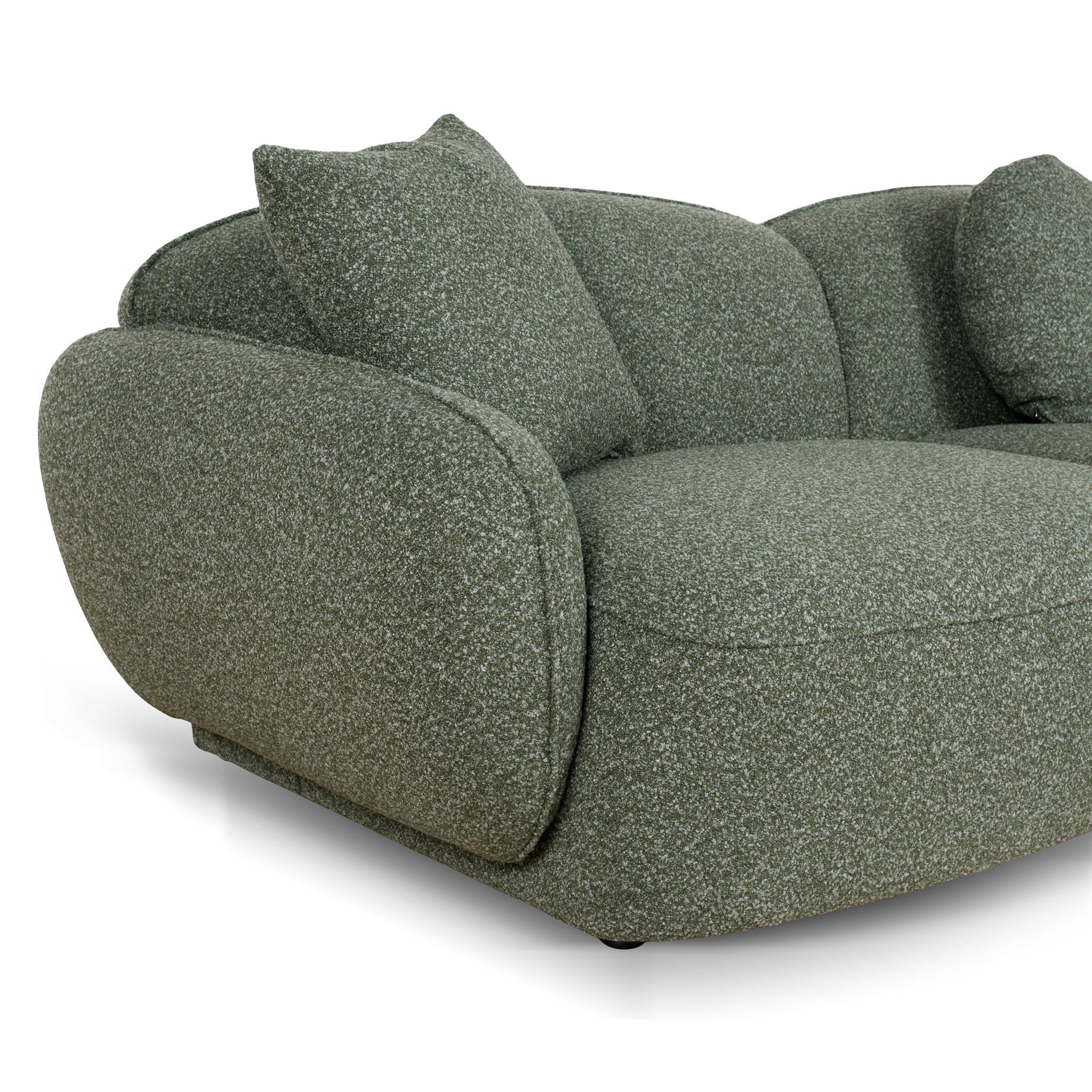 3 Seater Right Chaise Sofa - Amazon Green