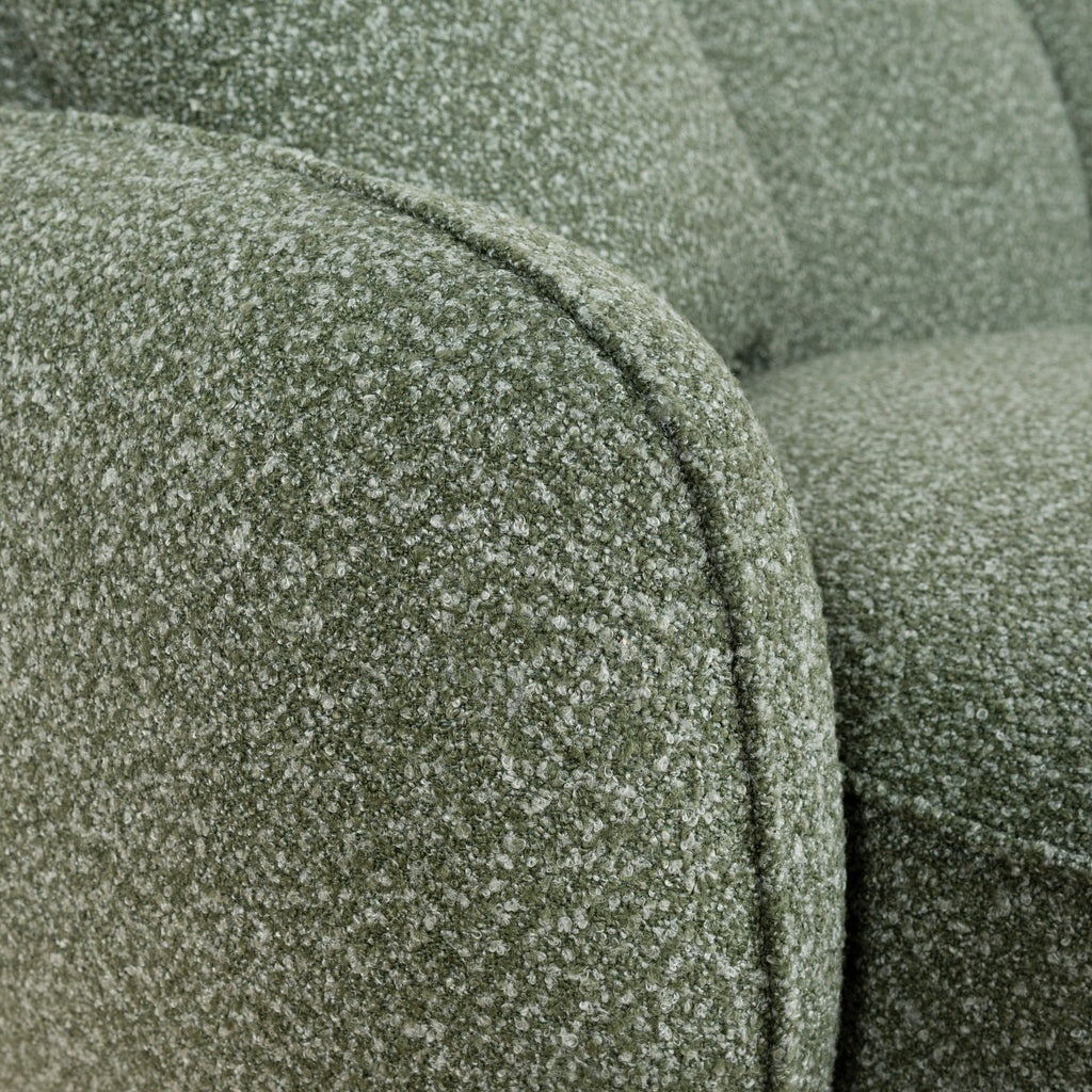 3 Seater Right Chaise Sofa - Amazon Green