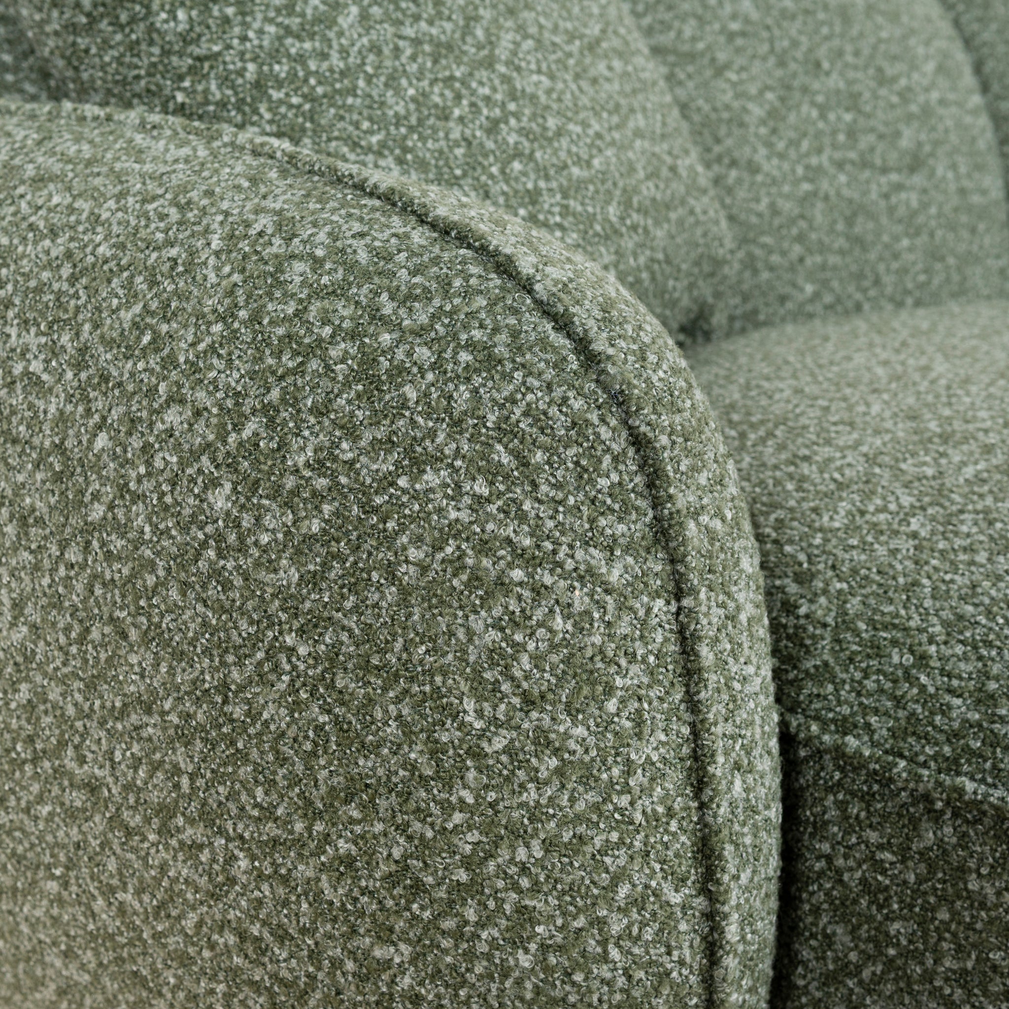 3 Seater Right Chaise Sofa - Amazon Green