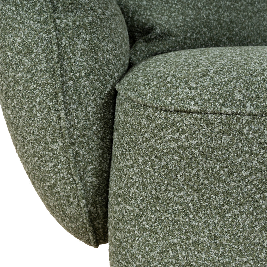 3 Seater Right Chaise Sofa - Amazon Green