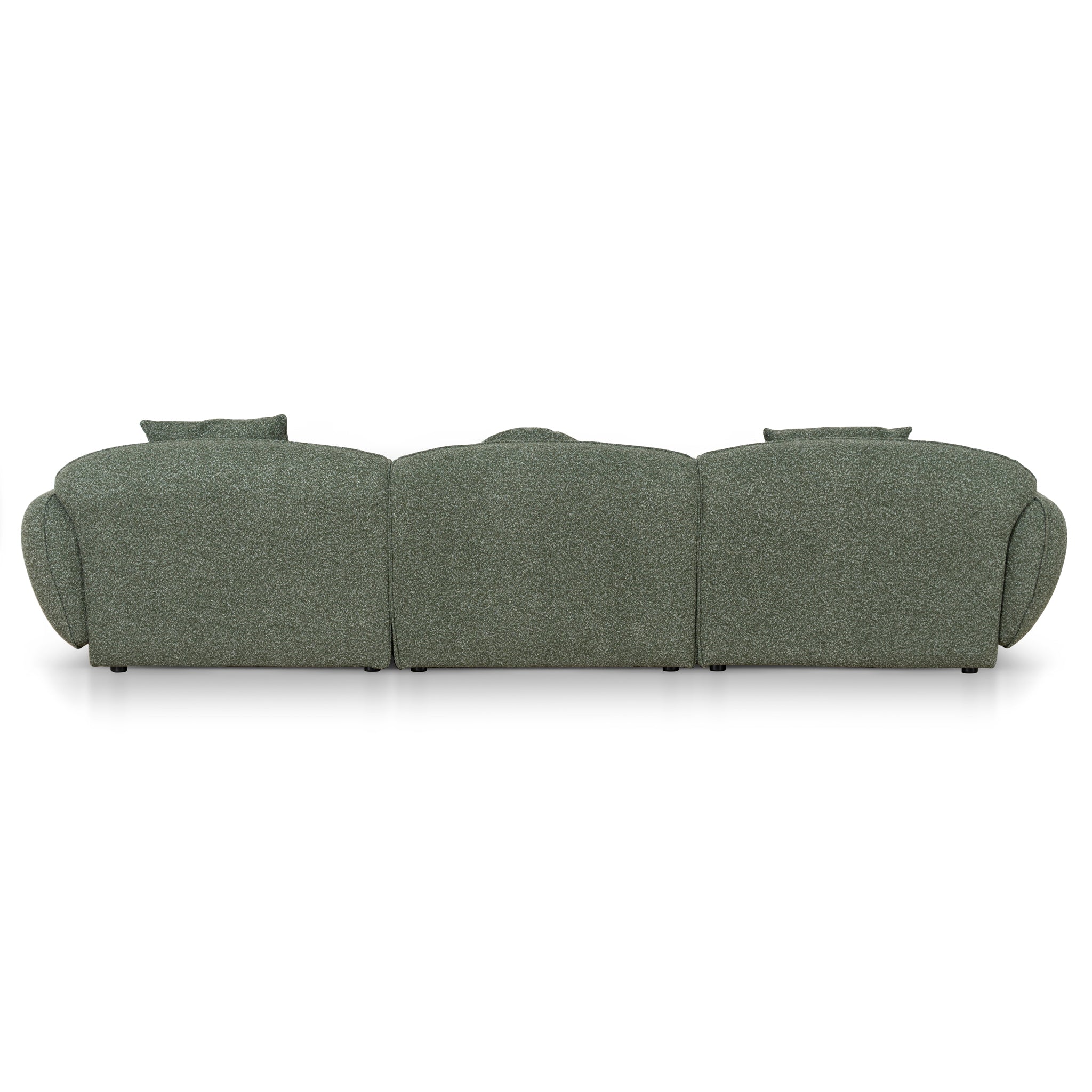 3 Seater Left Chaise Sofa - Amazon Green