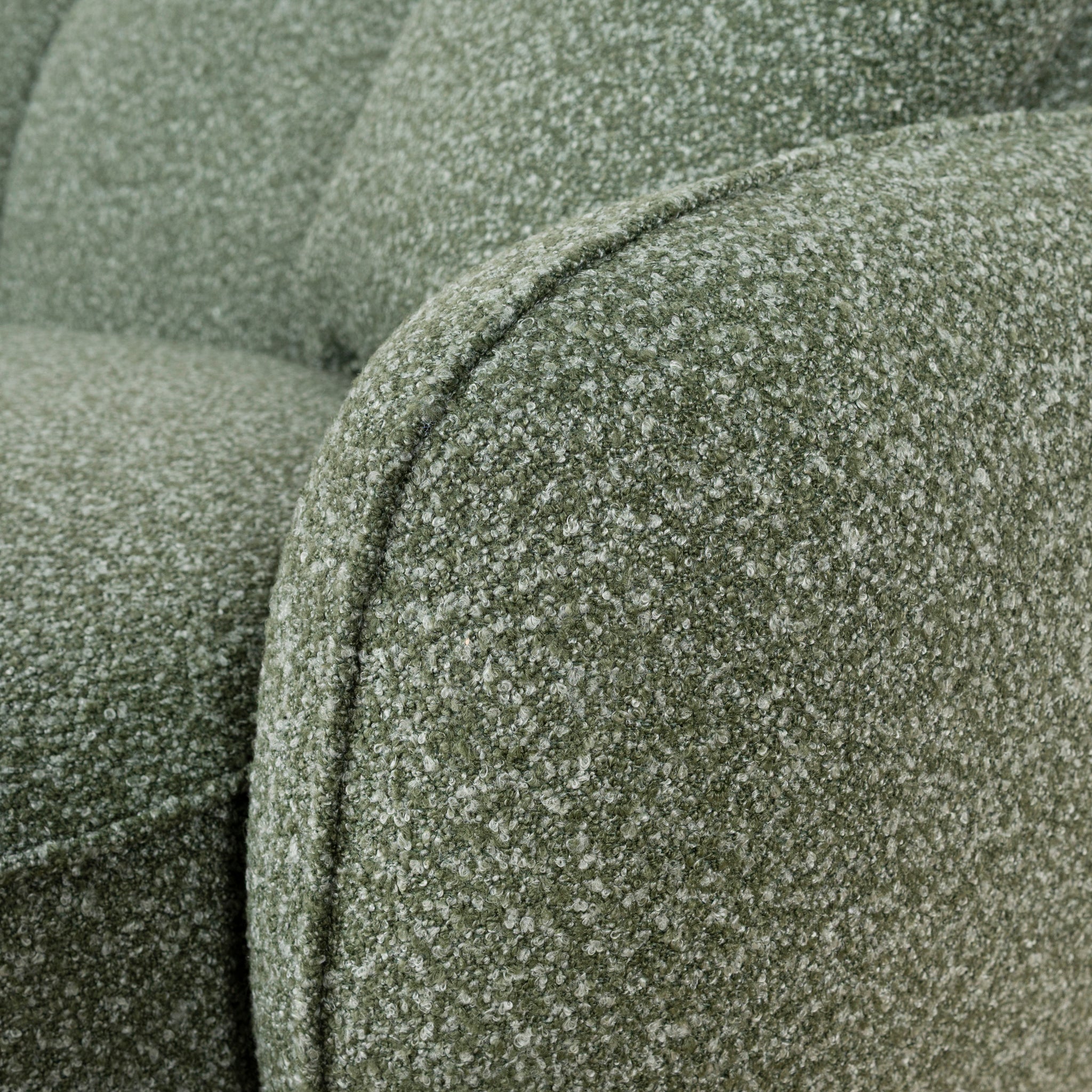 3 Seater Left Chaise Sofa - Amazon Green